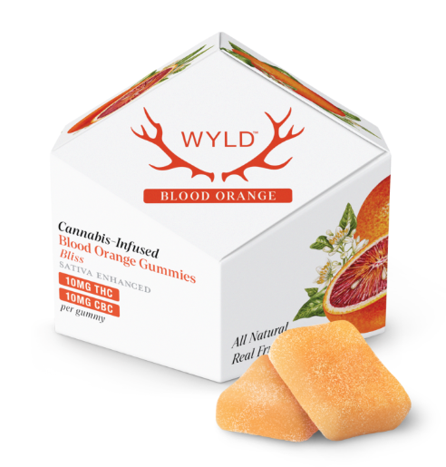 Wyld Cannabis Infused Gummies | 10mg THC 10mg CBD | Blood Orange (Sativa)